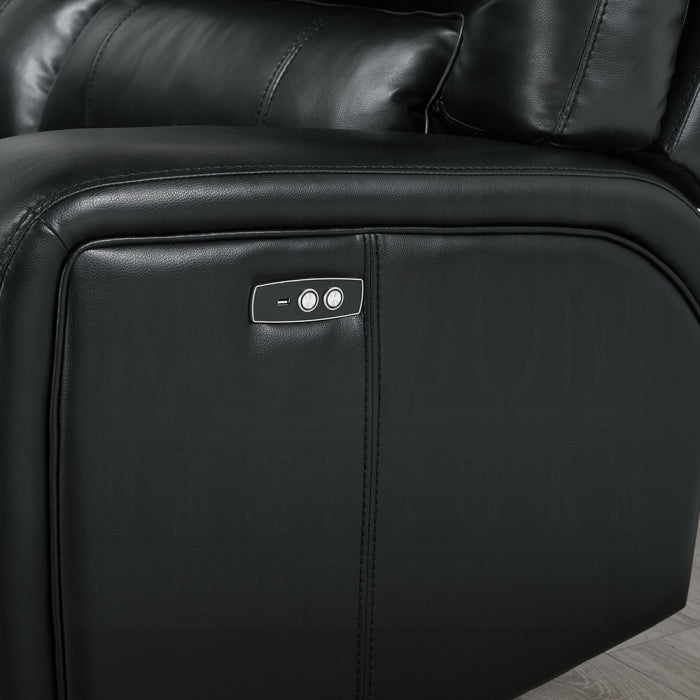 Saul Power Motion Sectional Sofa Black