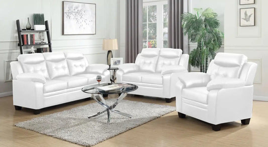 L413-White 2-piece sofa set