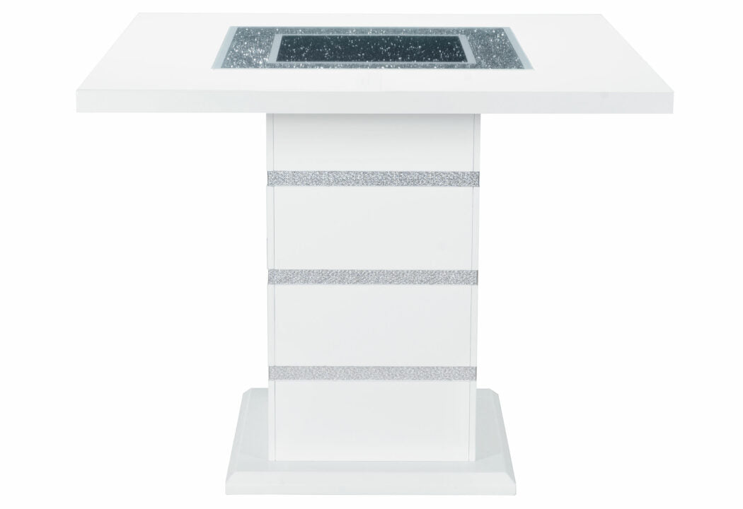 MONACO WHITE RECTANGULAR BAR TABLE + MONACO BS-N