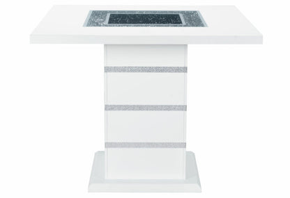 MONACO WHITE RECTANGULAR BAR TABLE + MONACO BS-N