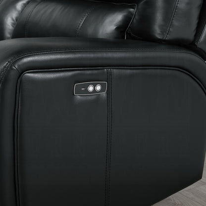 Saul Power Motion Sectional Sofa Black