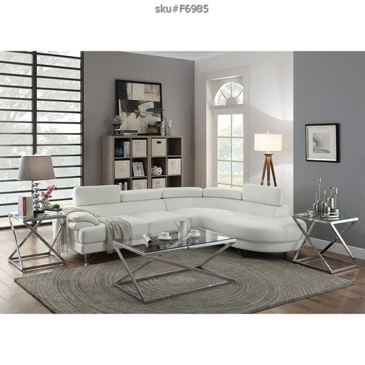 Sectional white sofa