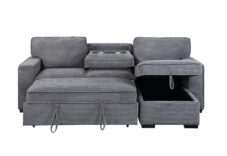 LIGHT GREY REVERSIBLE SOFA BED