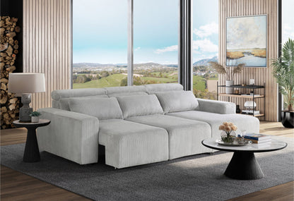 GREY POWER SECTIONAL SLEEPER